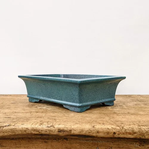 10″ Blu-ish Glazed Yixing Bonsai Pot (No. 1775)