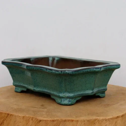 10-Inch Green Glazed Yixing Bonsai Pot (No. 2416)