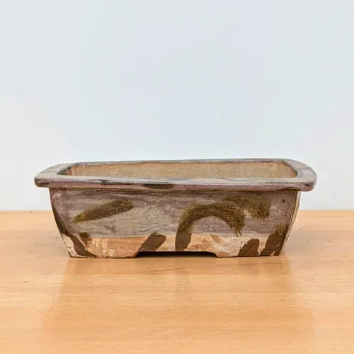 11-Inch Handmade Ceramic Bonsai Pot by Artist Bruce Lenore (No. 33)