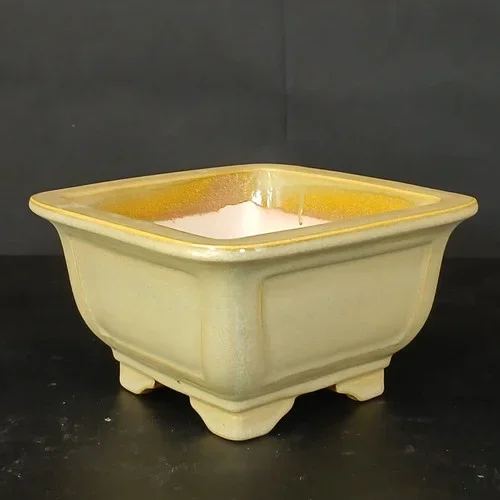 7″ Square Glazed Yixing Bonsai Pot (No. 1132C)